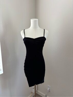 Forever 21 Black velvet mini dress